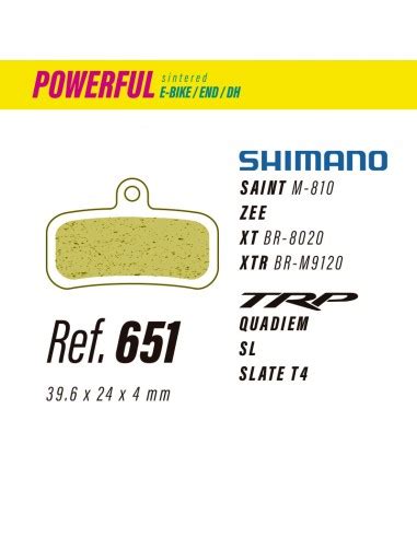 Pastillas LESS BRAKES Powerful 651 Para Shimano Saint Zee XT XTR