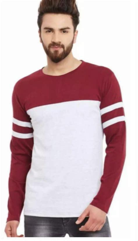 Men Full Sleeves Cotton T Shirt Round Neck At Best Price In New Delhi