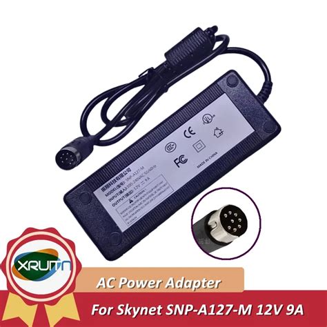 New For Skynet Snp A127 M Monitor Power Supply Ac Adapter 12v 9a 8pin Plug Charger Png