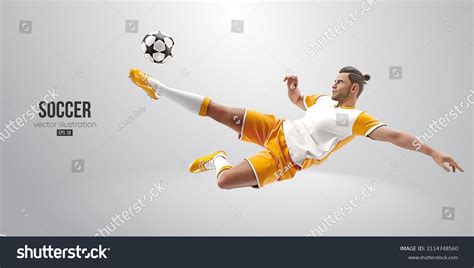 Football Soccer Player Man Action Isolated Stock Vector (Royalty Free ...