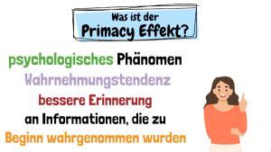 Primacy Effekt Und Recency Effekt Mit Beispiel Einfach Erkl Rt