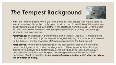 Ppt The Tempest By William Shakespeare Powerpoint Presentation Id