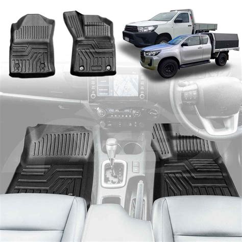 3d Floor Mats For Toyota Hilux Auto Single Extra Cab 2016 2025 X Car