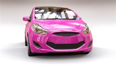 Premium Photo | Pink city car with blank surface for your creative ...