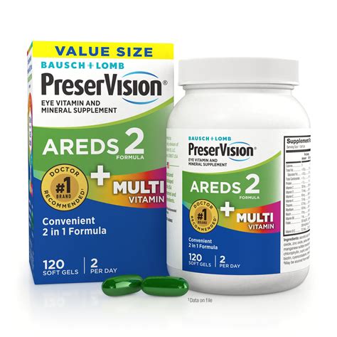 PreserVision AREDS 2 Daily Multivitamin Bausch Lomb Eye Health