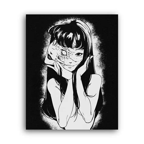 Printable Tomie Japanese Horror Manga Poster Illustration By Junji Ito