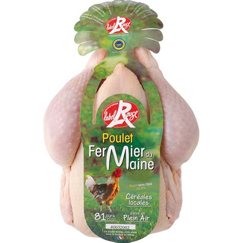 Poulet Fermier Blanc Pac Label Rouge Le Poulet D Kg Prix Carrefour