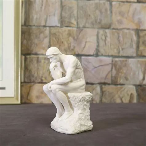 STATUETTE FIGURINE LE Penseur Auguste Rodin Hauteur 27 Cm En Pierre De