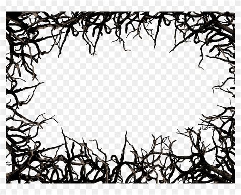 Dead Tree Branch Frame Border Png Clipart Free Thorn Border Png