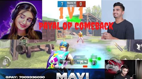 Mavi Vs Payal 1v1 TDM Payal Op Comeback Mavi Payal Soul 1v1