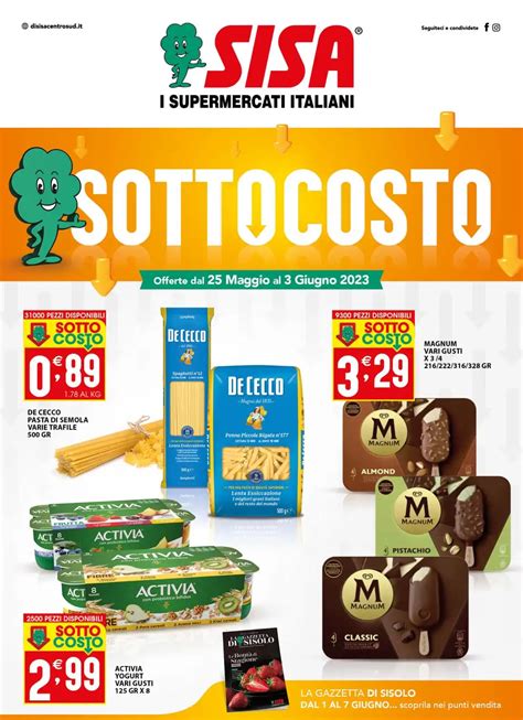 Volantino Sisa Sottocosto Dal 25 05 Al 3 06 2023