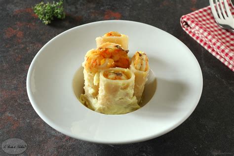 Paccheri Alla Crema Di Patate Con Gamberi E Acciughe