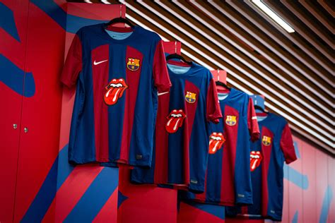 Fc Barcelona Unveils Special El Clásico Shirts With The Rolling Stones Iconic Lips Logo