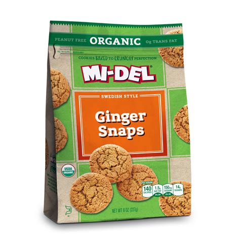 Organic Ginger Snaps – MI-Del Cookies