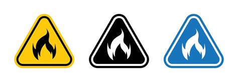 Fire Warning Sign 42120678 Vector Art At Vecteezy