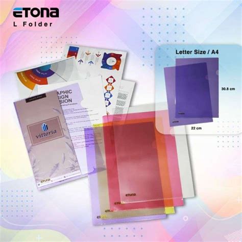 Jual Map Plastik Etona A4 Clear Sleeves Folder Bening Organizer