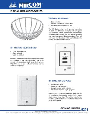 Fillable Online FIRE ALARM ACCESSORIES Fax Email Print PdfFiller