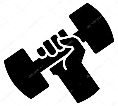 Dumbbell In Hand Icon — Stock Vector © Furtaev 66203373
