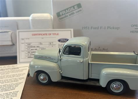 Danbury Mint 1951 Ford F 1 Pickup 124 Silvertone Gray Ebay