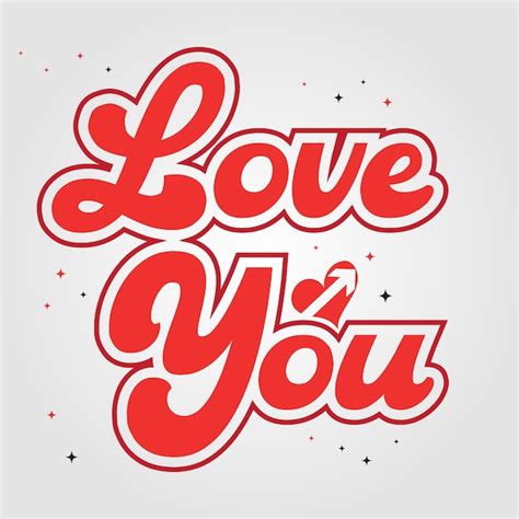 Premium Vector Valentine S Day Vector Romantic Lettering I Love You