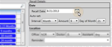 Schedule Recall Appointments