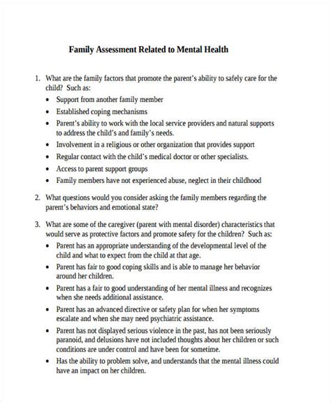 Health Assessment Examples Format Pdf