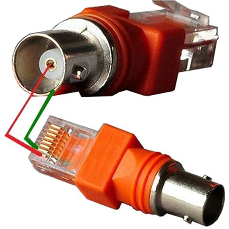 Adaptador De Cable De Red Bnc Rj Acoplador De Barril Coaxial