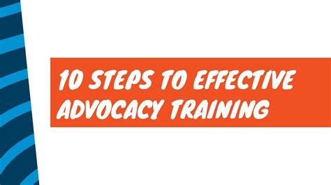 Steps To Effective Advocacy Face Workshop Youtube