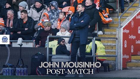 John Mousinho Post Match Blackpool 0 0 Pompey YouTube