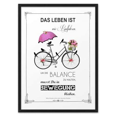 Leben Ist Wie Radfahren Abouki Kunstdruck Lustiges Poster Einstein