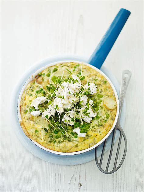 Duck Egg Frittata With Peas N Beans Egg Recipes Jamie Oliver