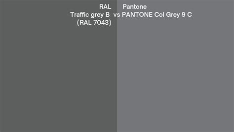 Ral Traffic Grey B Ral Vs Pantone Col Grey C Side By Side