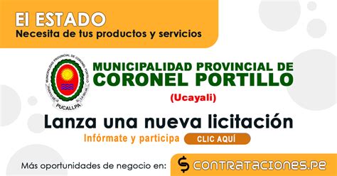 Municipalidad De Coronel Portillo Requiere Mejoramiento Del Servicio De