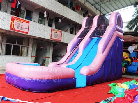 Pink Inflatable Water Slide Channal Inflatables