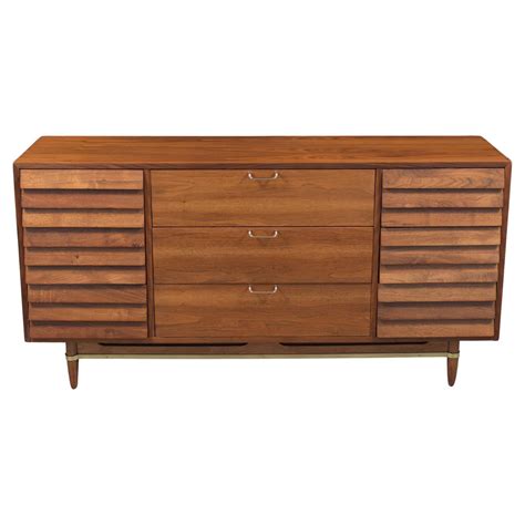 Restored Mid Century Modern Walnut Dresser Timeless Elegance And