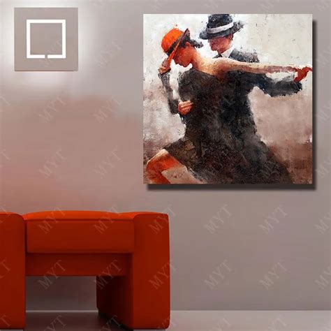 Man Et Femmes Tango Huile Peinture Lhuile Accueil D Coration Mur