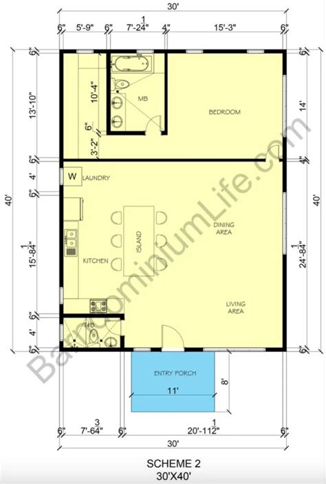 9 Incredible 1 Bedroom Barndominium Floor Plans