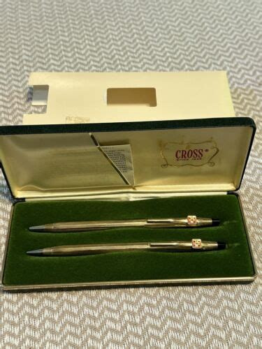 Vtg Cross No K Gold Filled Pen Mechanical Pencil Set