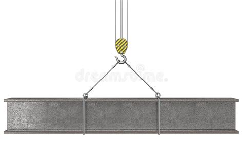 crane hook lifting steel beam  transparent background  stock