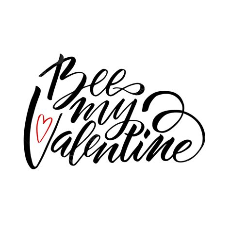 Unique Brushpen Lettering Bee My Valentine Valentine Invitation