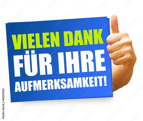 Vielen Dank F R Ihre Aufmerksamkeit Button Icon Stock Illustration