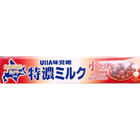 【亞菈小舖】日本零食 味覺糖 特濃牛奶條糖 紅豆味 37g【優】 蝦皮購物