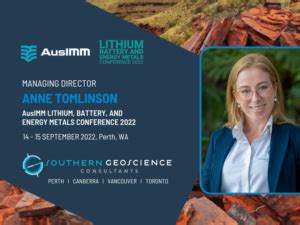 SGC Are Attending AusIMM Lithium Battery And Energy Metals Conference