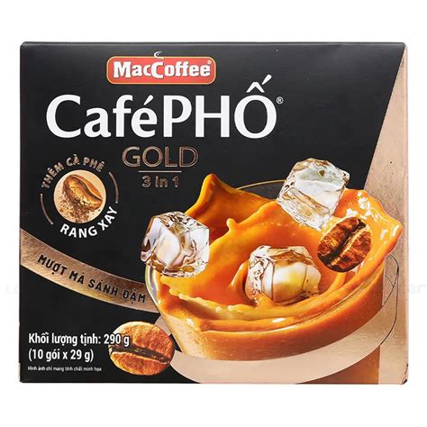 Cà Phê Phố Sữa Đá Gold Hộp 10 Gói 29g