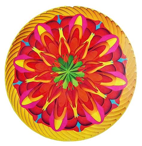 Colorful Sticker Rangoli Print On Glazed Paper