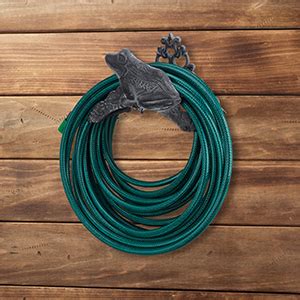 Relaxdays Garden Hose Holder Cast Iron Frog Nostalgic Hose Reel