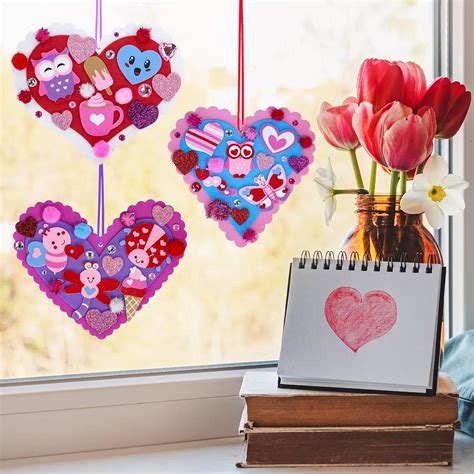 Winlyn Sets Valentine S Day Heart Ornaments Decorations Diy Heart