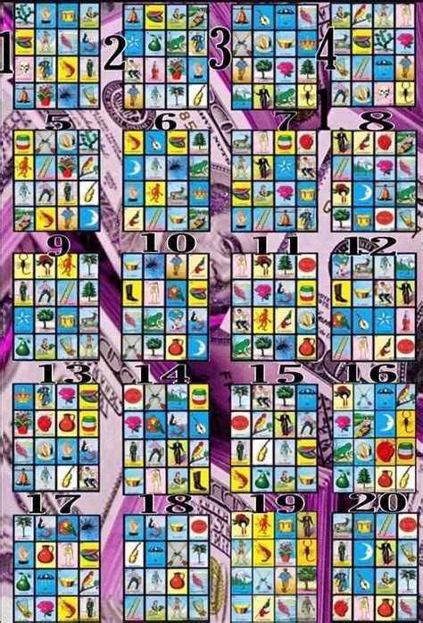 Loteria Game Board Template