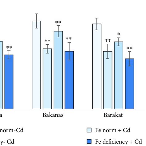 The Effect Of Cd And Fe Deficiency On Root Biomass Of D Rice