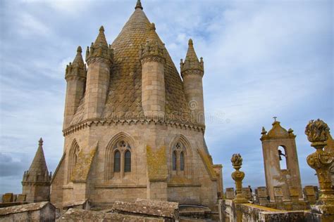 Pretty Gothic Cathedral Of Evora Stock Photo Image Of Tourism